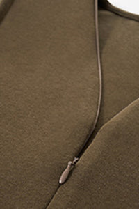 Women V-Neck Tencel-Wool Soft Stretch Relaxed-Fit Long-Sleeve Knit Top