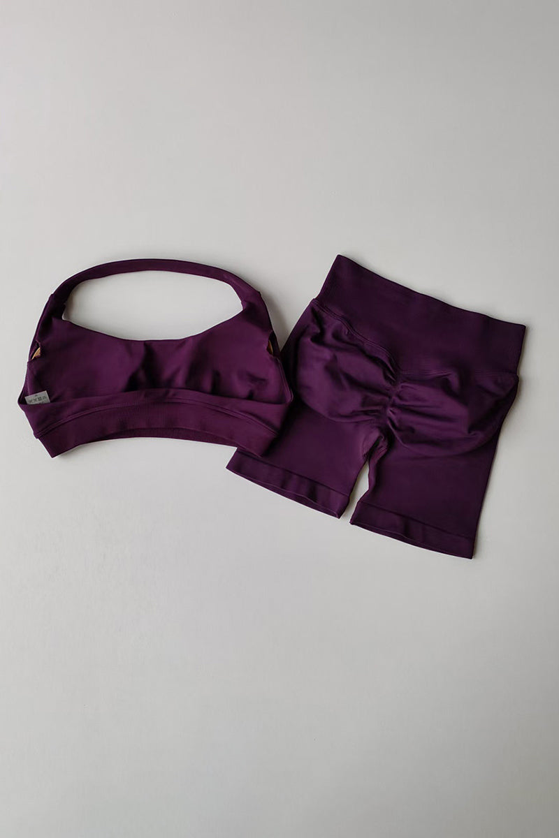 women's   high waisted Hanging sports bra& Leggings suits