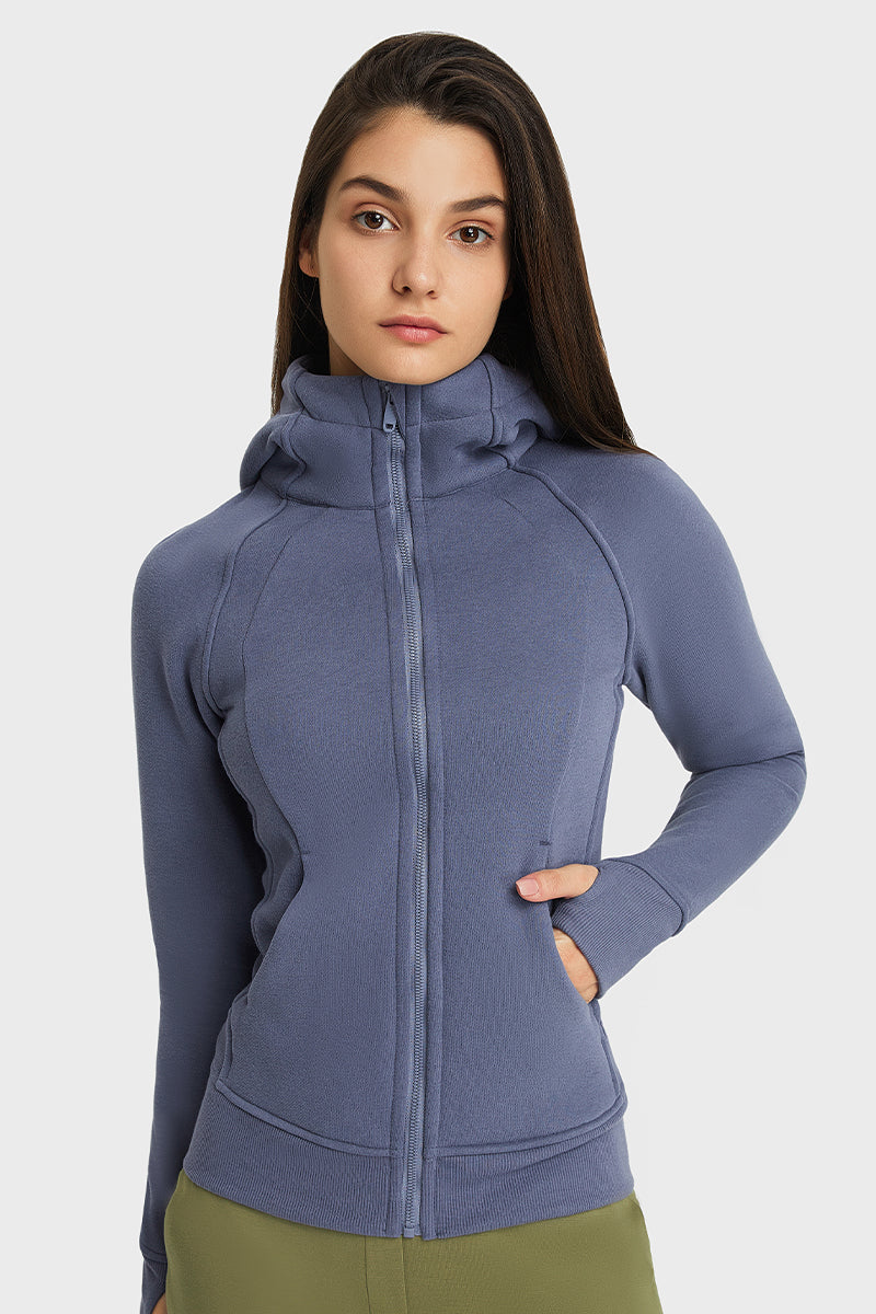 Women'S Zip Sport Hooded Jacket