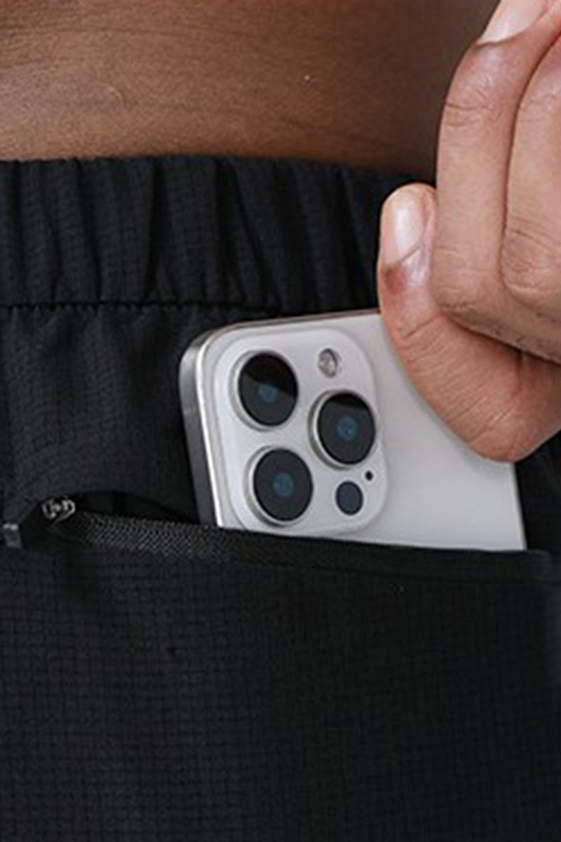 Men Quick-Dry Stretch Woven Straight Leg Outdoor Running Fitness Pants