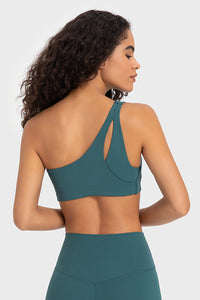 Women's Ribbed Single Strap Sports Bra