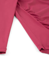 Women Plus-Size Sun Protection Slim-Fit Long Sleeve & Waist-Flutter Skort Sport Set