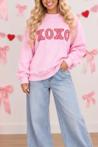 Women's Fall Pink Valentines Day Mock Neck Sweatshirt