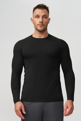 Men's Seamless Quick-Dry Athletic Long Sleeve T-shirt
