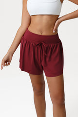 Women High-Waisted Loose Fit Quick-Dry Anti-Slip Yoga Shorts