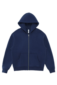Unisex Fall 350G  Fleece Zip Up Relaxed  Solid Jacket