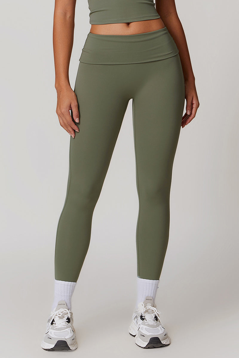 Women Fold Over Yoga Spors Leggings