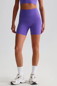 Women High Waisted Butt Lifting Seamless Naked Sensation Yoga Shorts