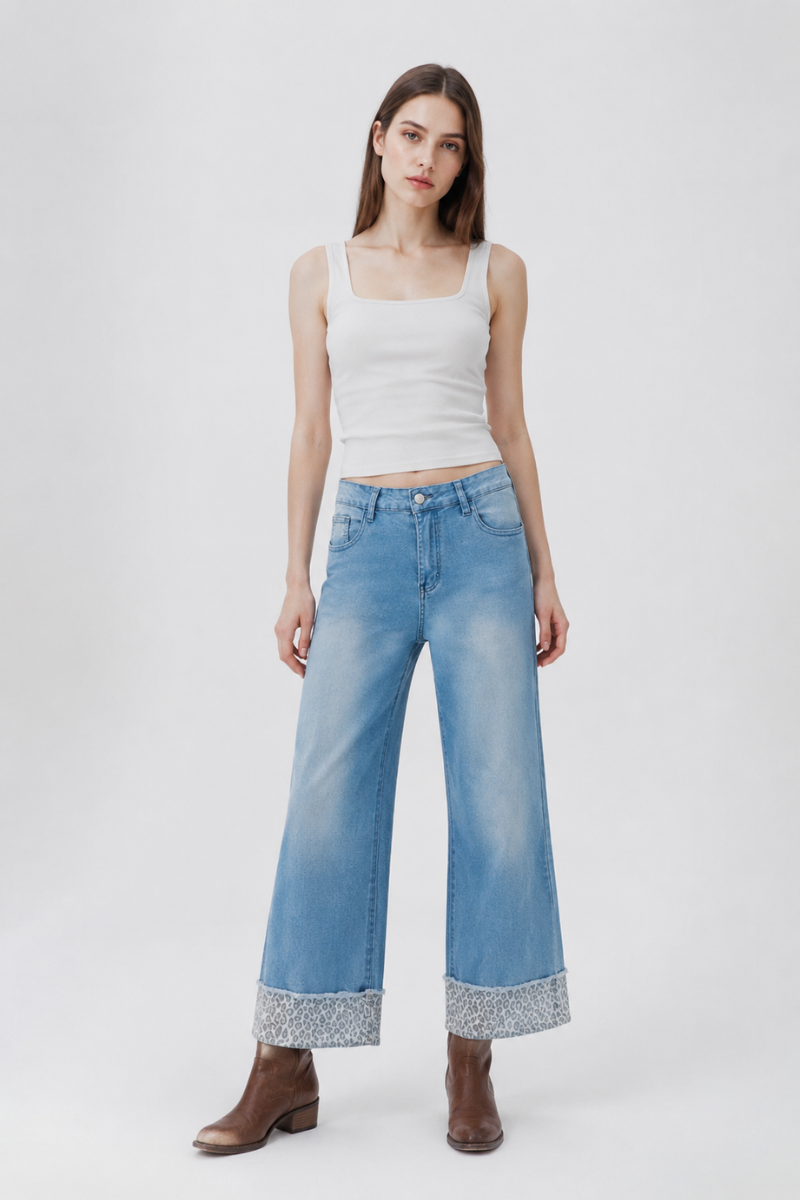 Women's High Waist Wide Leg Jeans