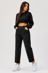 Women's Plus Size High Waist Stretch Straight Leg Jeans