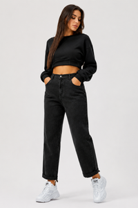 Women's Plus Size High Waist Stretch Straight Leg Jeans