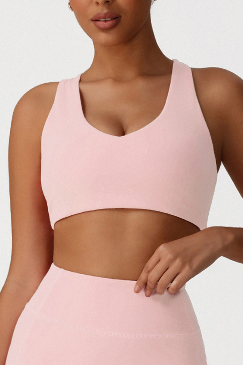 Women Cross Back V-Neck Yoga Sports Bra