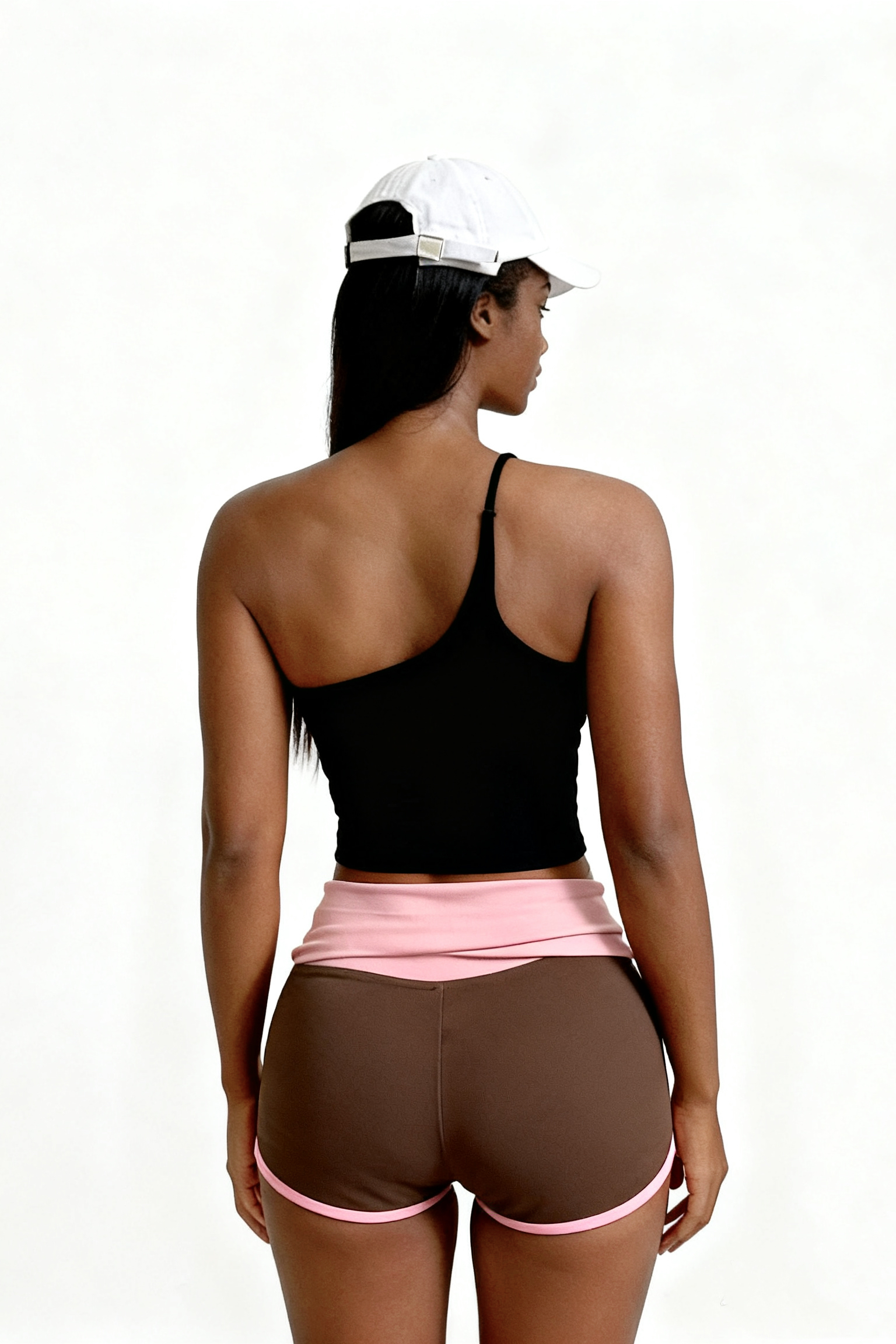 Women's One-Shoulder Padded Open Back Yoga TankTop