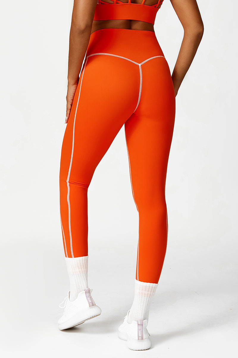 Women'S Color Clash Yoga Sports Leggings