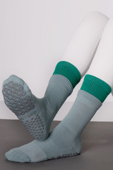 Women's Double-Layer Color-Block Yoga Grip Five-Toe Socks