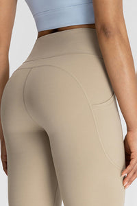 Women Pocket High-Waisted Naked Feel Quick-Dry Yoga Leggings
