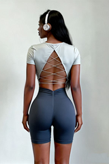 Women's Back Cutout Fitness T-shirt