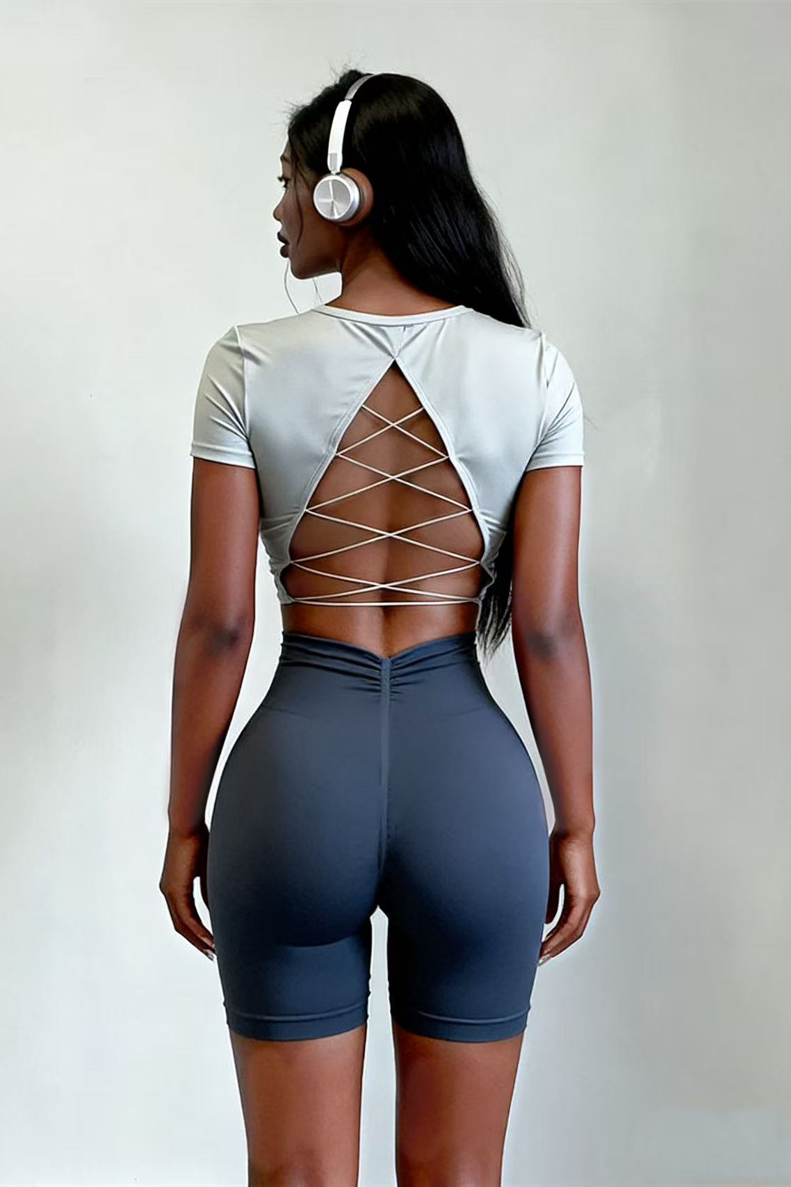 Women's Back Cutout Fitness T-shirt