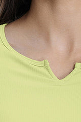 Women V-Neck Stretchy Slim-Fit Yoga Long Sleeve Top