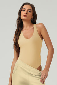 Women Cross-Back High-Waist One-Piece Yoga Bodysuit
