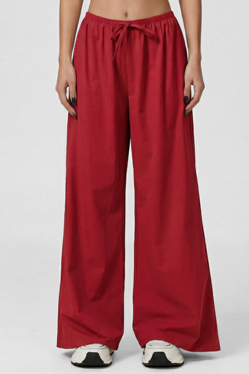 Women's Sports Solid Lightweight Wide-leg Pants