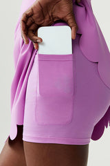 Women Single-Shoulder Wave-Hem Tennis Dress