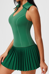 Women's Tank Top And Pleated Skirt Tennis Two-Piece Set
