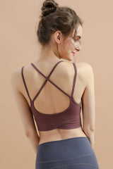 Women's Lace-up Cross-Back Sports Bra
