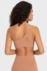 Women's Ribbed Single Strap Sports Bra