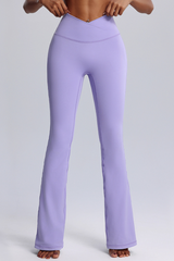 Women's High-waist Crisscrossed Waistband Yoga Flarepants