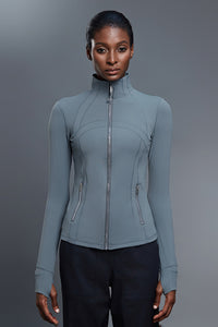 Women Slim-Fit Stretch Yoga Cycling Running Workout Jacket