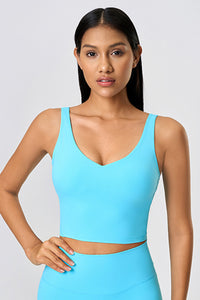 Women Crisscross Back High-Support Removable-Padded Yoga Sports Bra