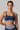 Women's Double Thin Strap Color Contrast V Back Sports Bra