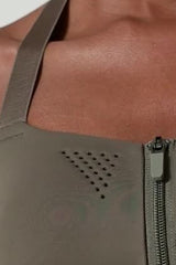 Women Front-Zip Adjustable-Strap Supportive Sports Bra