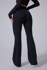 Women'S Brushed V-Shaped High-Waisted Skinny Sculpting Sports Bell Bottoms