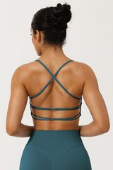 Women'S Pleated Cross Back Sport Bra