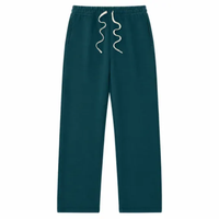 Unisex Fall Fleece Drawstring Straight Leg Casual Sweatpants