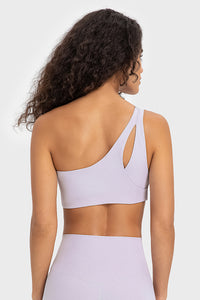 Women's Ribbed Single Strap Sports Bra