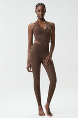 Women's Petal Athletic Set:HalterneckTank Top & Leggings