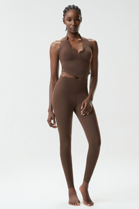 Women's Petal Athletic Set:HalterneckTank Top & Leggings