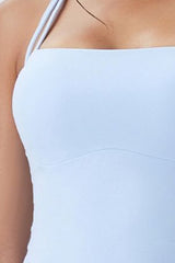 Women Square-Neck Cross-Back Yoga Set: Adjustable Sports Bra + Wide-Leg Pants