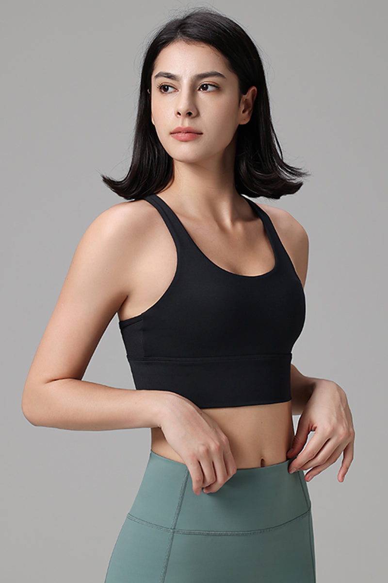 Women Mesh Cross Back Sport Bra