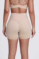 Women'S Fitness Yoga Lines Hip Tight Shorts