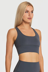 Detachable Chest Pad Cross-Back Sports Bra
