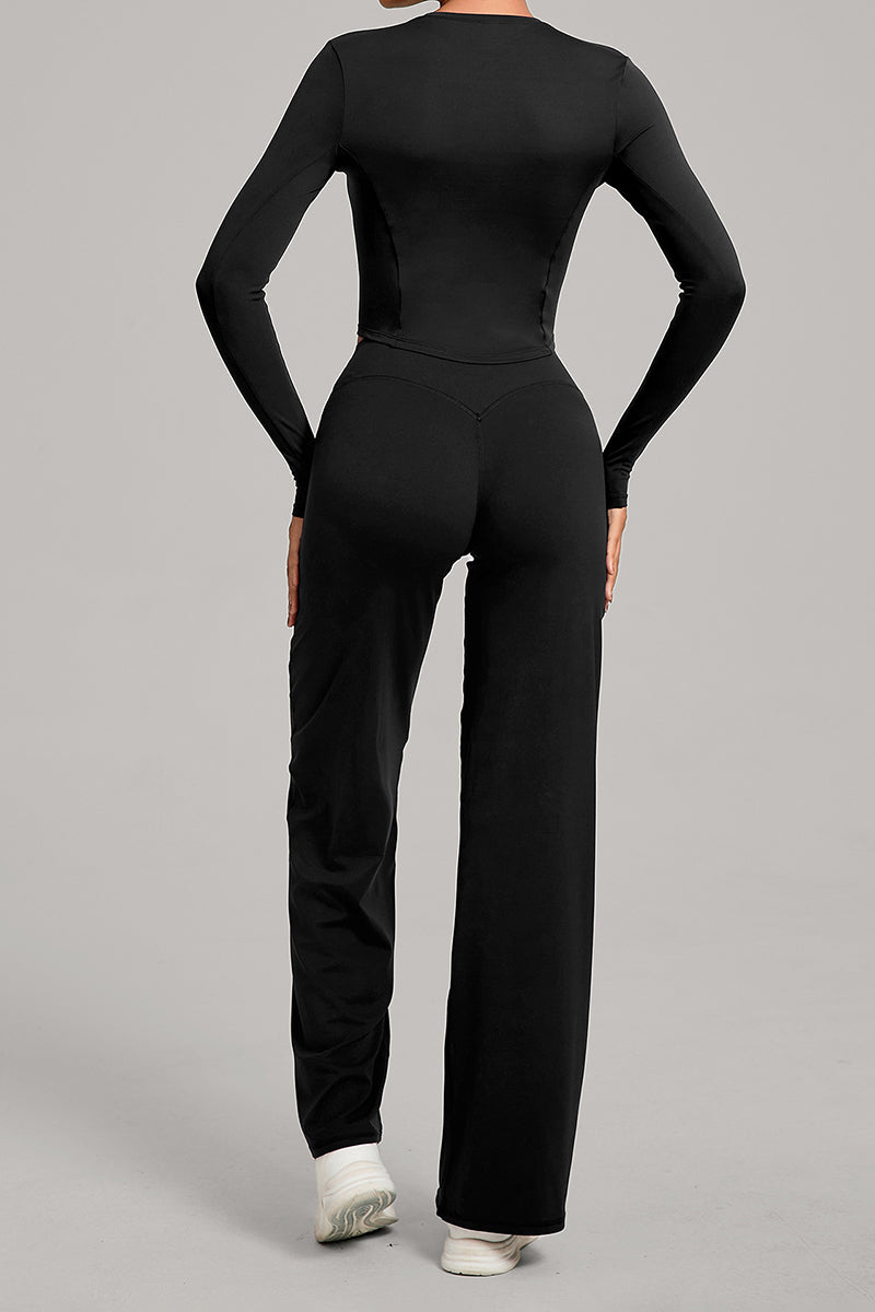 Women Naked Feel Flared Yoga Set