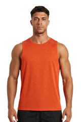 Men's Color Block Breathable Reflective Athletic Tank Top