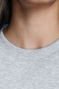 Women Loose Crewneck Fleece-Lined Casual Hoodie