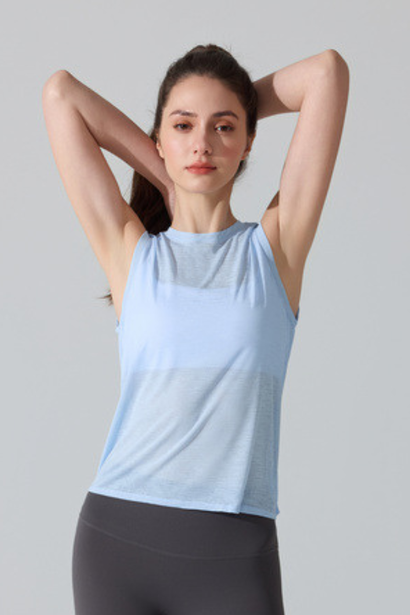 Women’s Semi-Sheer Breathable Quick-Dry Sports Tank Top