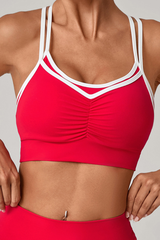 Color-contrast sports bra