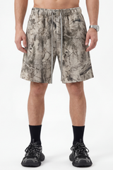 Men's Spring Tree Branch Camo Drawstring Casual Shorts